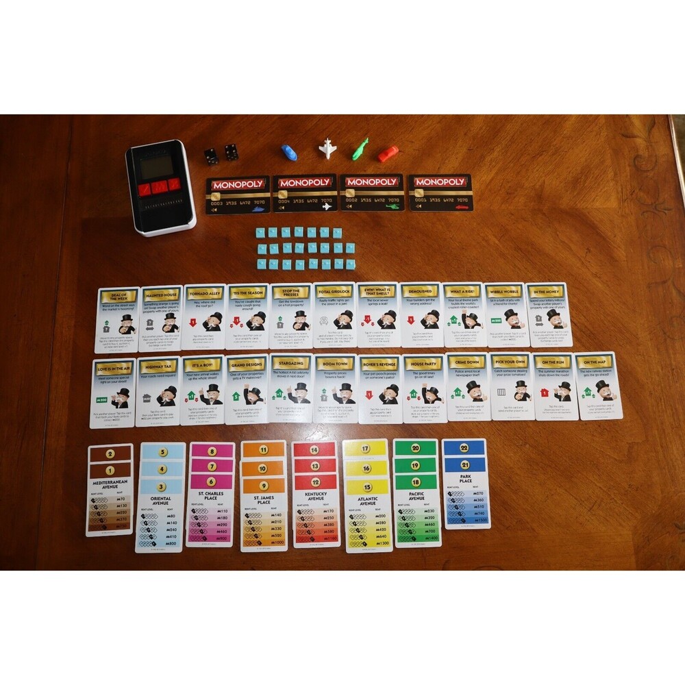 2015 Monopoly Ultimate Banking Replacement Electronic Unit Credit Cards Tokens
